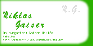 miklos gaiser business card